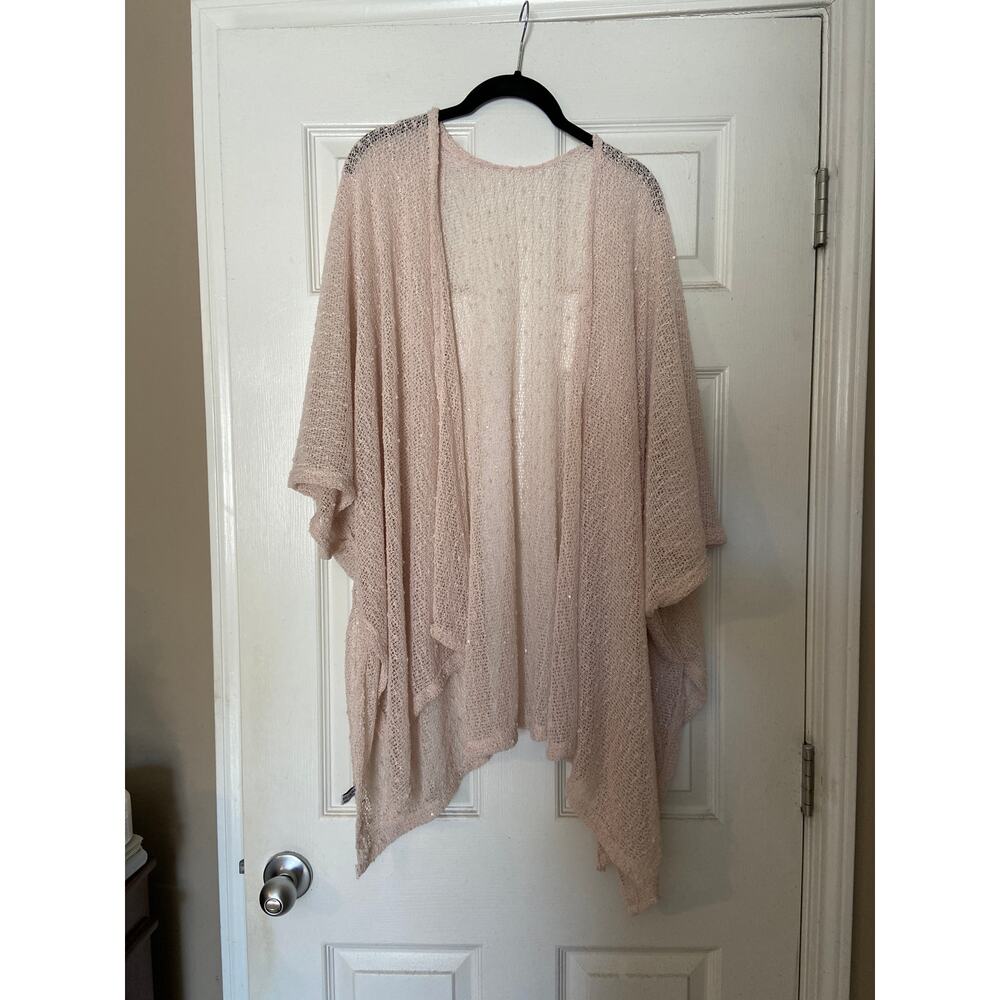 Oatmeal kimono knit sequins cardigan jacket Size Small